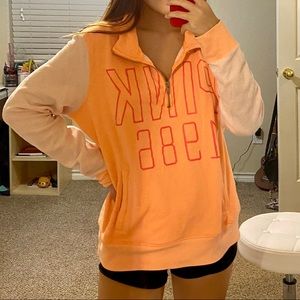 PINK VICTORIA SECRET QUARTER ZIP
